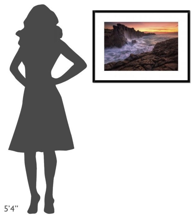 "Wall By The Sea" Framed Digital Print by Joshua Zhang, 32x24"