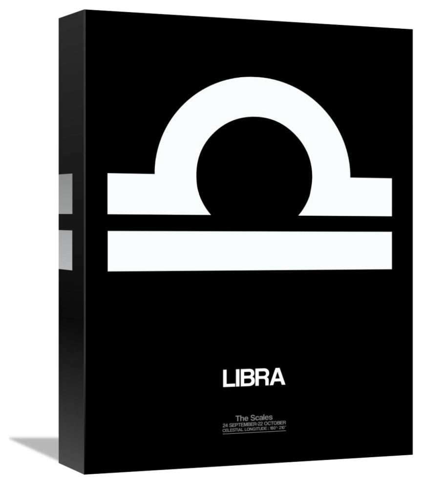 "Libra Zodiac Sign White" Fine Art Print