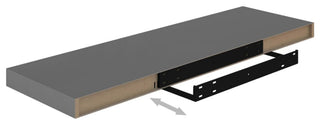 vidaXL Wall Shelf Floating Shelf Display Shelf Wall Mounted High Gloss Gray