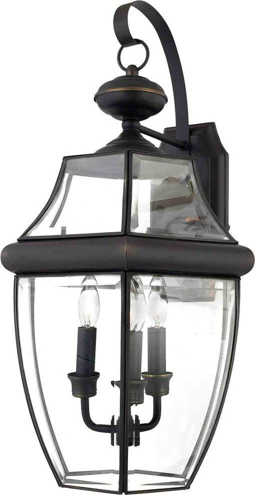 Quoizel NY8318Z Three Light Outdoor Wall Lantern Newbury Medici Bronze