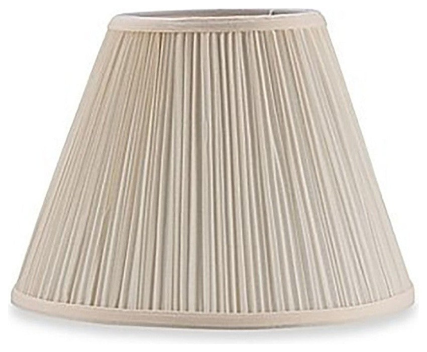 Eggshell Pleated 10" Mushroom Clip-on Lampshade Replacement