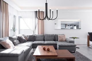 Living District Layne 30" Chandelier in Black