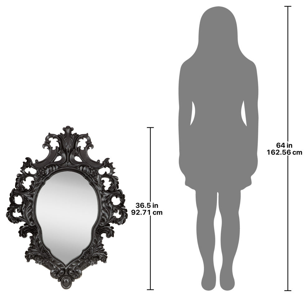 Madame Antoinette Salon Mirror, Ebony