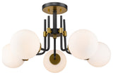 Zlite 477-5SF-MB-OBR 5-Light Semi Flush Mount, Opal