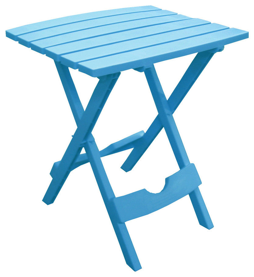 Adams Quik-Fold Side Table, Pool Blue