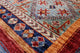 Super Kazak Khorjin Handmade Rug 6' 6" X 9' 7" Q8027