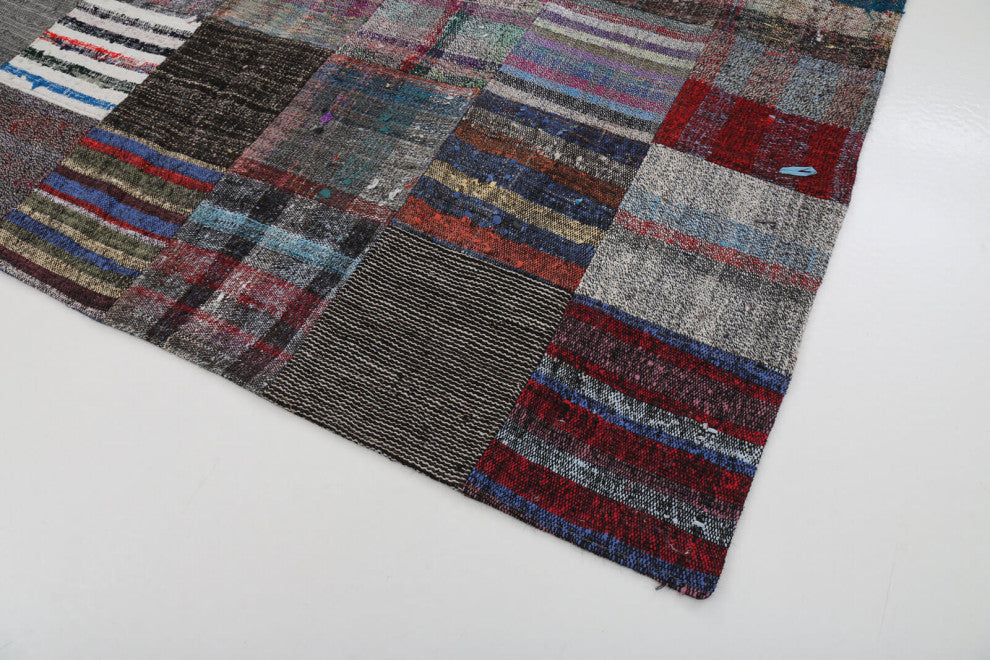 Rug N Carpet - Handmade Oriental 6' 9'' x 9' 9'' Unique Patchwork Kilim Rug