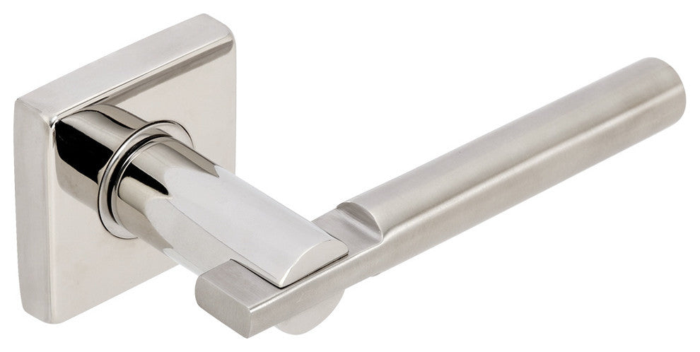 Sequoia Lever, Half Passage, LH, Split Finish Polished/Satin Stainless Steel