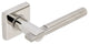 Sequoia Lever, Half Passage, LH, Split Finish Polished/Satin Stainless Steel