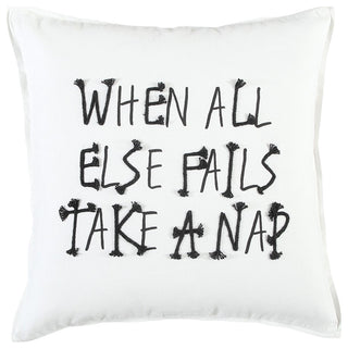 Black and White Take A Nap Throw Pillow
