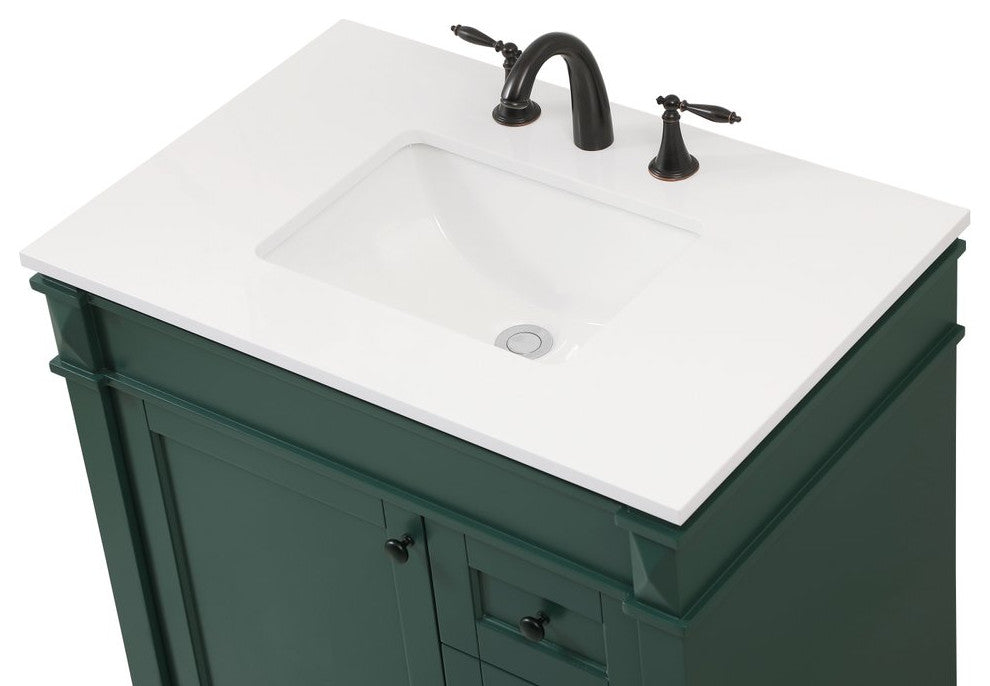 Home Living 21" Transitional Green-Light Bathroom Vanity