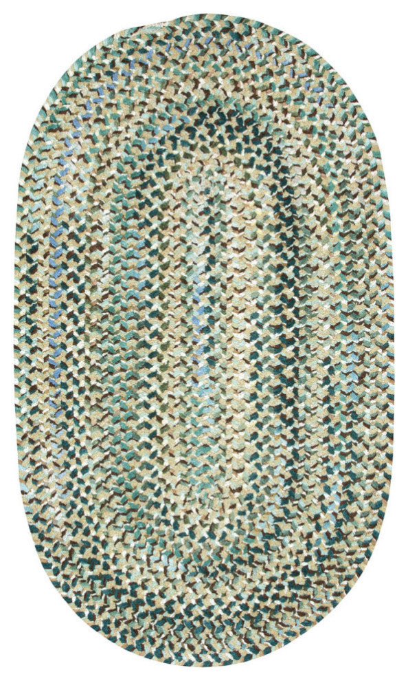 Capel Ocracoke Deep Blue 0425_475 Braided Rugs - 27" X 9' Runner Runner