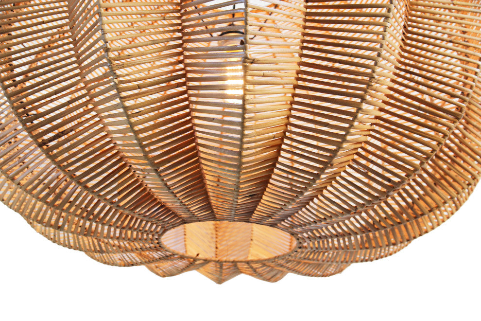 Split Stain Pumpkin Pendant Lantern, 40"