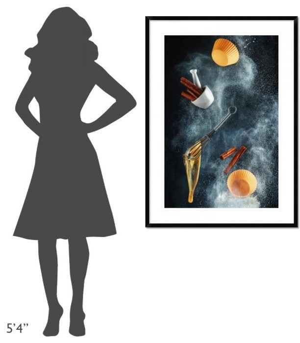 "Kitchen Mess: Cinnamon Cupcake" Framed Digital Print by Dina Belenko, 32x44"