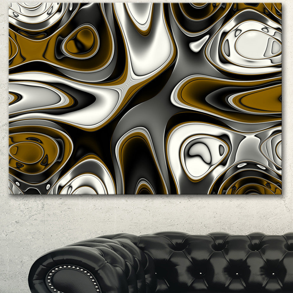 Fantastic Fractal Abstract Pattern, Large Abstract Canvas Artwork, 40"x30"