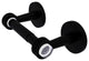 Clearview Two Post Toilet Tissue Holder with Dotted Accents, Matte Black
