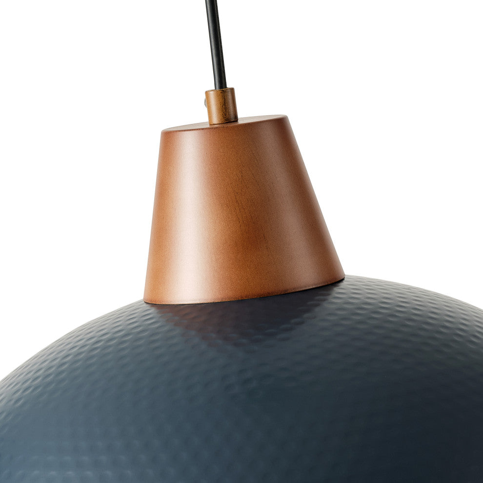 Industrial 1-light Metal Pendant Lighting Fxiture For Kitchen Island, Blue