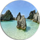Horseshoe Bay Cove Bermuda, Beach Round Wall Art, 11"