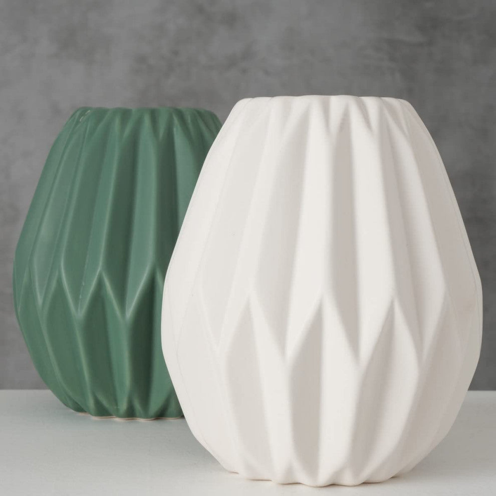2 Piece Geometric Vases