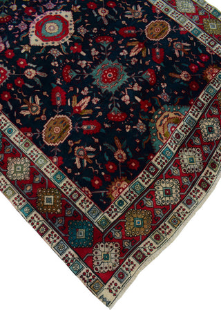 Fine Vintage Distressed Ahmar Blue Rug, 5'3x12'3