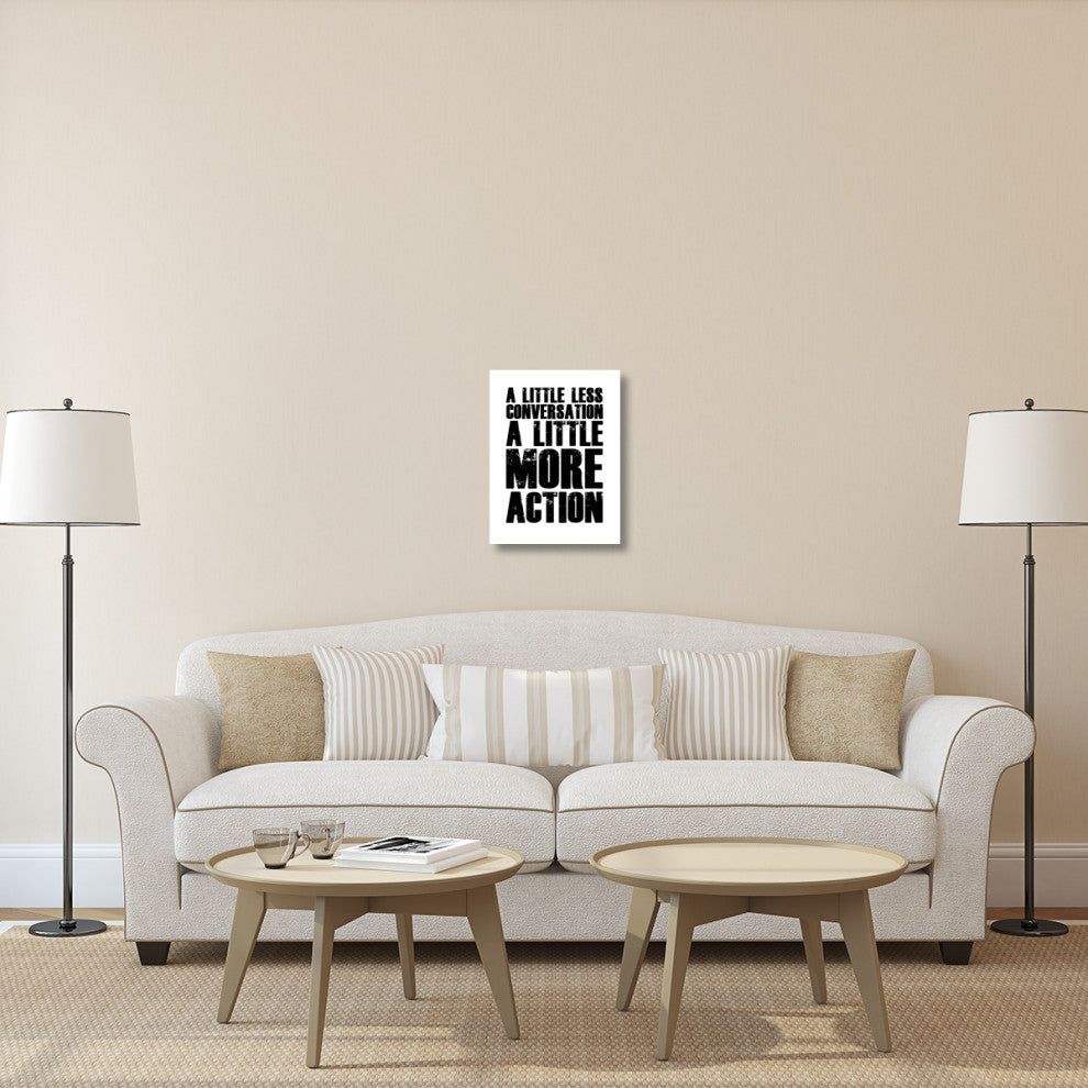 "A Little More Action Poster White" Fine Art Print