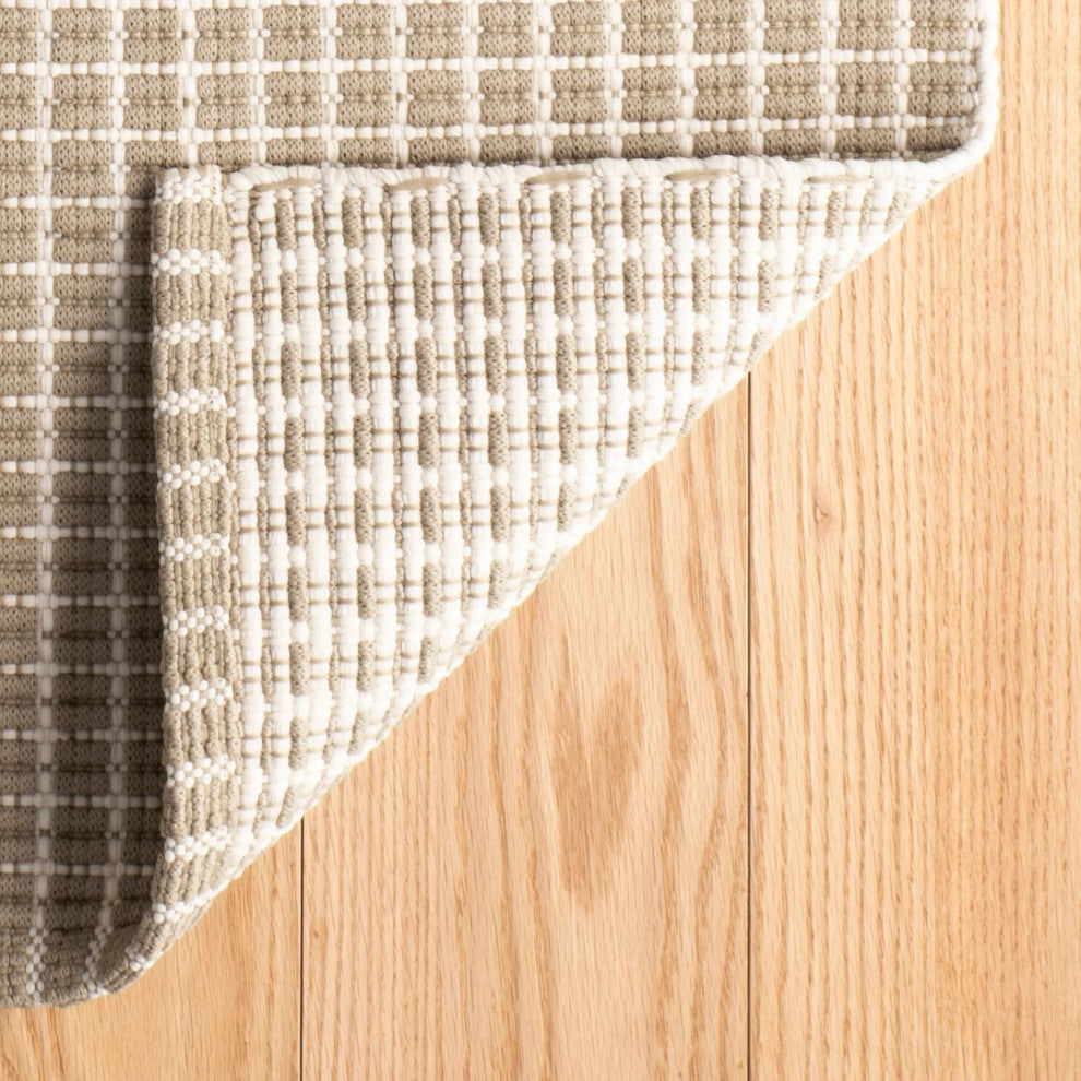 Dash & Albert Gridiron Wheat Handwoven Indoor/Outdoor Rug, Natural, 8' x 10'