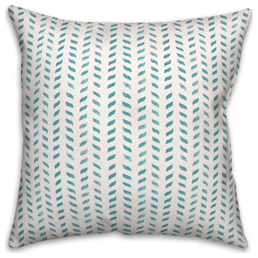 Blue Petal Pattern 18x18 Spun Poly Pillow