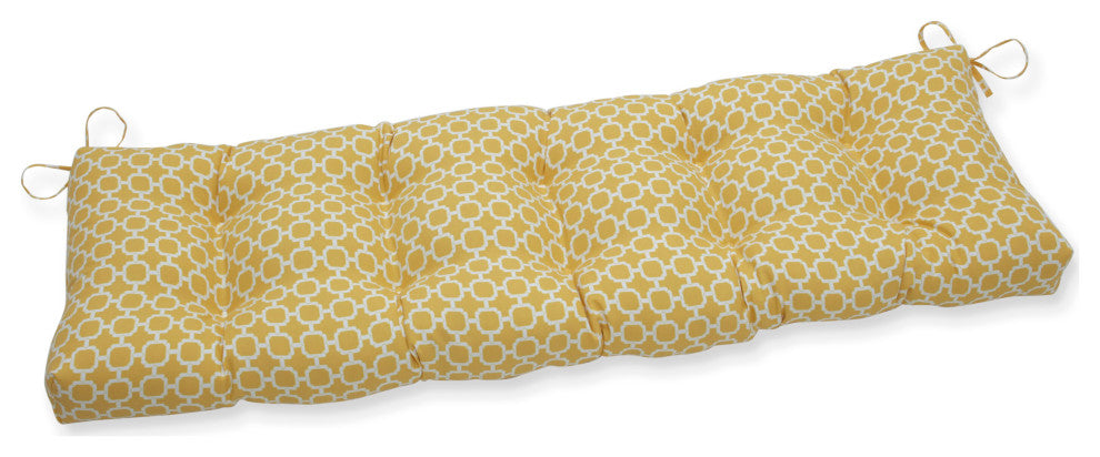 Hockley Banana 56x18" Outdoor Tufted Bench/Swing Cushion