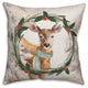 Winter Wonderland Deer Throw Pillow, 18"x18"