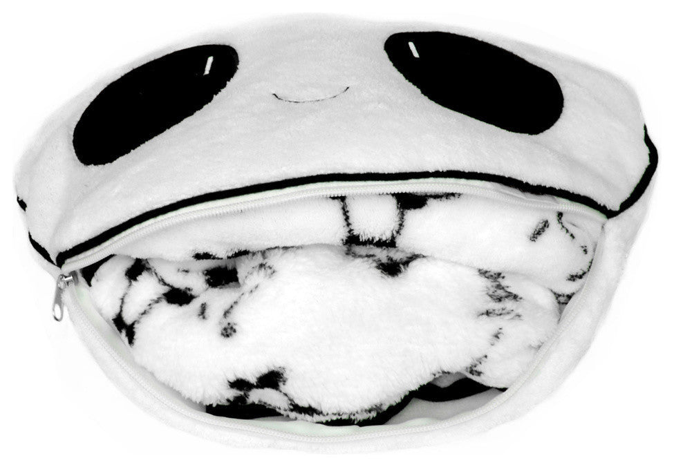Friendly Panda Bolster Decorative Cushion Throw Pillow Blanket