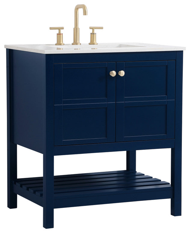 Tucker Blue 30" Single Sink Bathroom Vanity