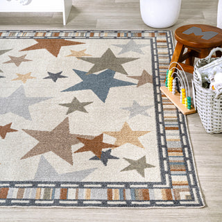 Star Gazer Geometric Machine-Washable Area Rug, 4' X 6'