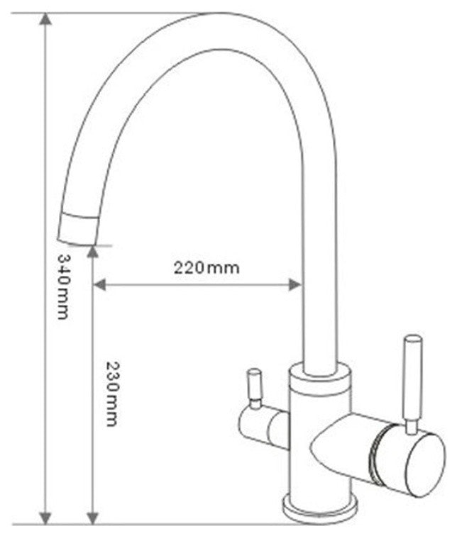 Moselle Black Deck Mounted Single Handle Kitchen Faucet
