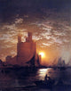 Edward Moran Moonlit Scene, 20"x25" Wall Decal Print