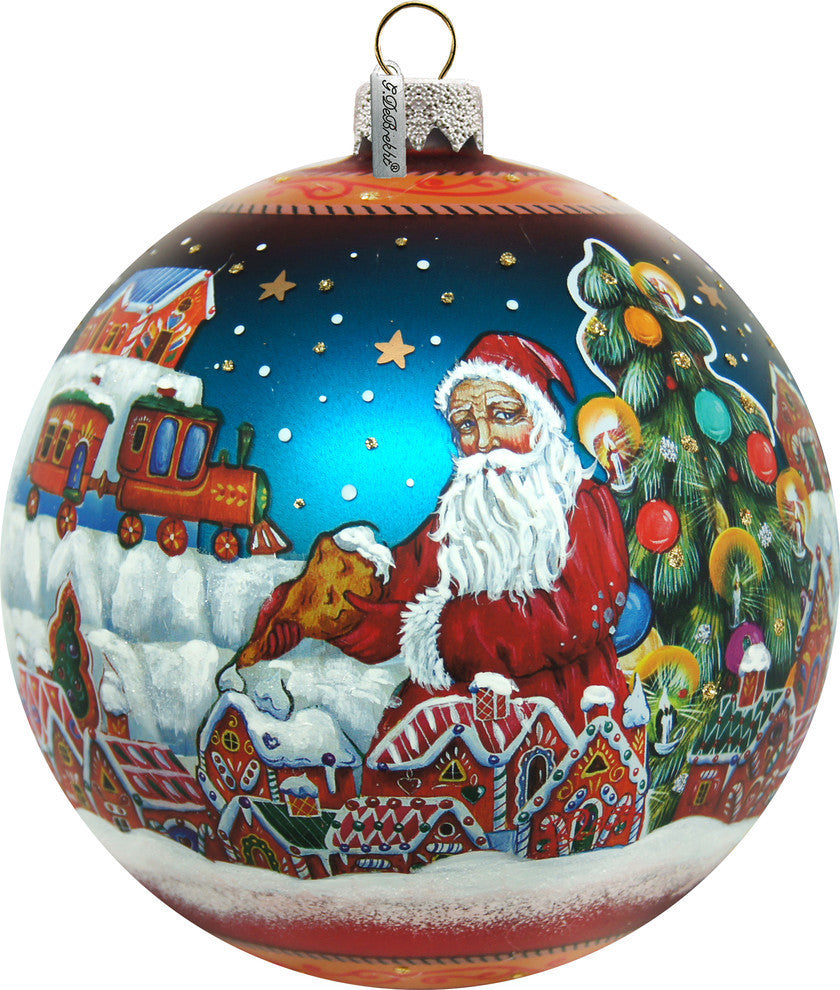 Hand Painted Scenic Glass Ornament Ball, Limited Edition
