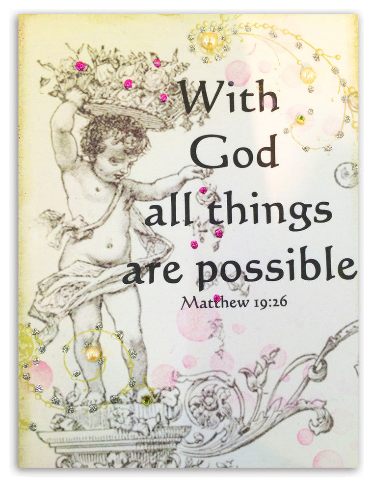 Paisley Mini Canvas, With God All Things Are Possible