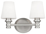 2-Light Vanity, Satin Nickel