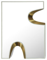 Soleil Mirror, 28" Wide, Gold Finish, Cream