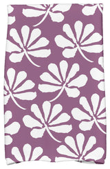 18"x30" Ella Floral Print Kitchen Towel, Purple