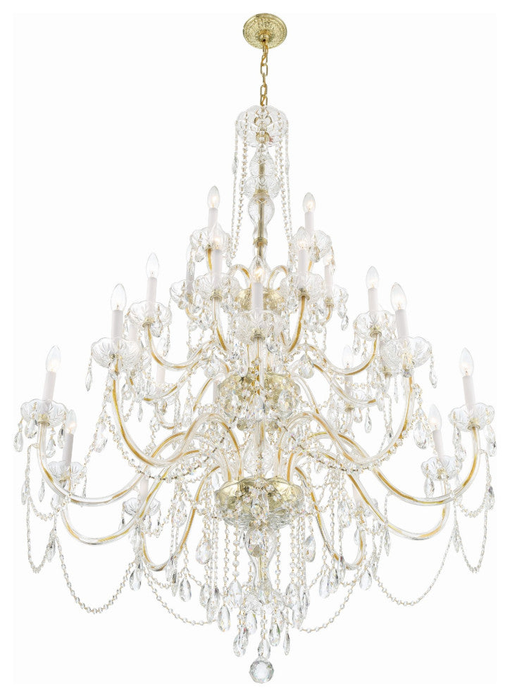 Crystorama Lighting Group 1156-CL-MWP Traditional Crystal 25 - Polished Brass