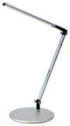 Z-Bar Solo Mini Desk Lamp With Base, Warm Light, Silver