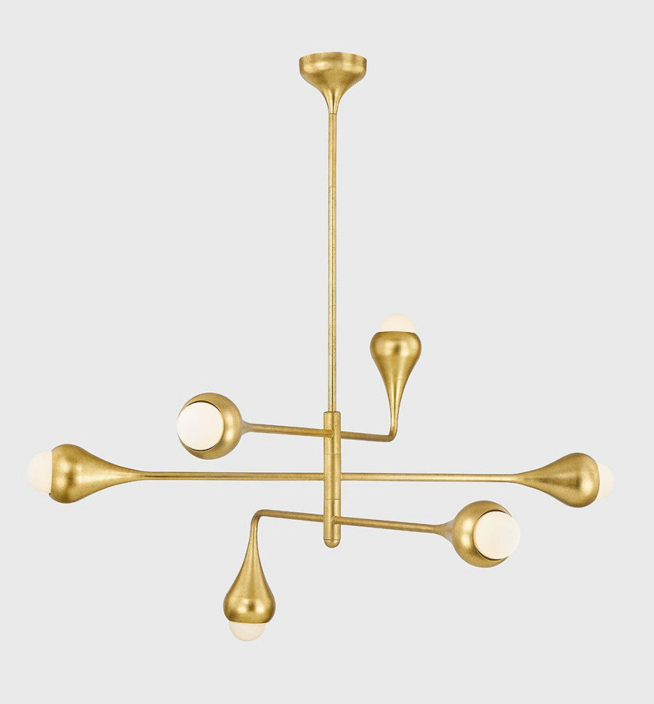 Mitzi Luciel Chandelier Vintage Gold Leaf
