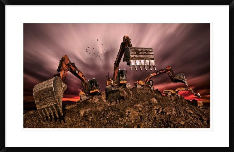 "Invasion" Framed Digital Print by Peter Majkut, 38x24"