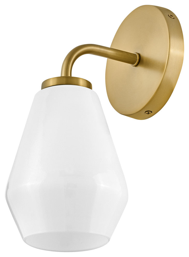 Lark Gio 11.25" Single Bath Vanity Light, Lacquered Brass