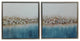 Hanging Art Painting With Champagne Border Frame, 2-Piece Set