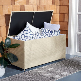 Safavieh Outdoor Oliveira Cushion Box Beige/White Cushion