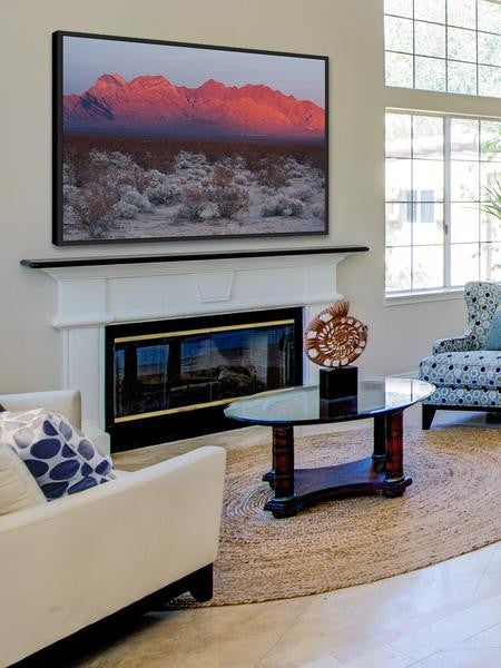 "Red Hills" Floater Framed Painting Print on Canvas, 30"x20"