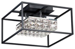 ET2 E23300-20 Zephyr 16"W Integrated LED Flush Mount Ceiling - Black