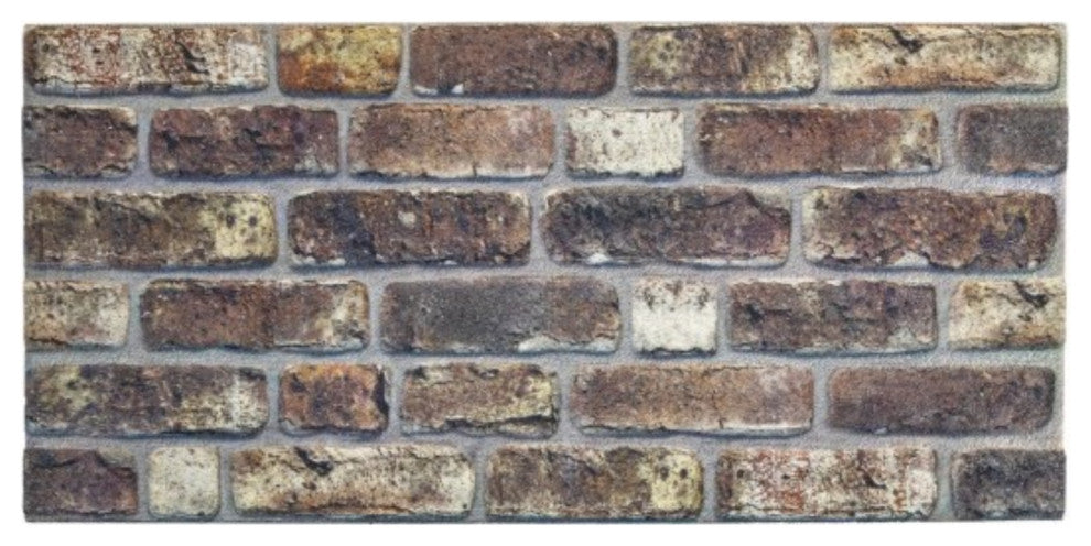 Faux Face Brick 3D Wall Panels, Gray Brown, Sample 10x10"
