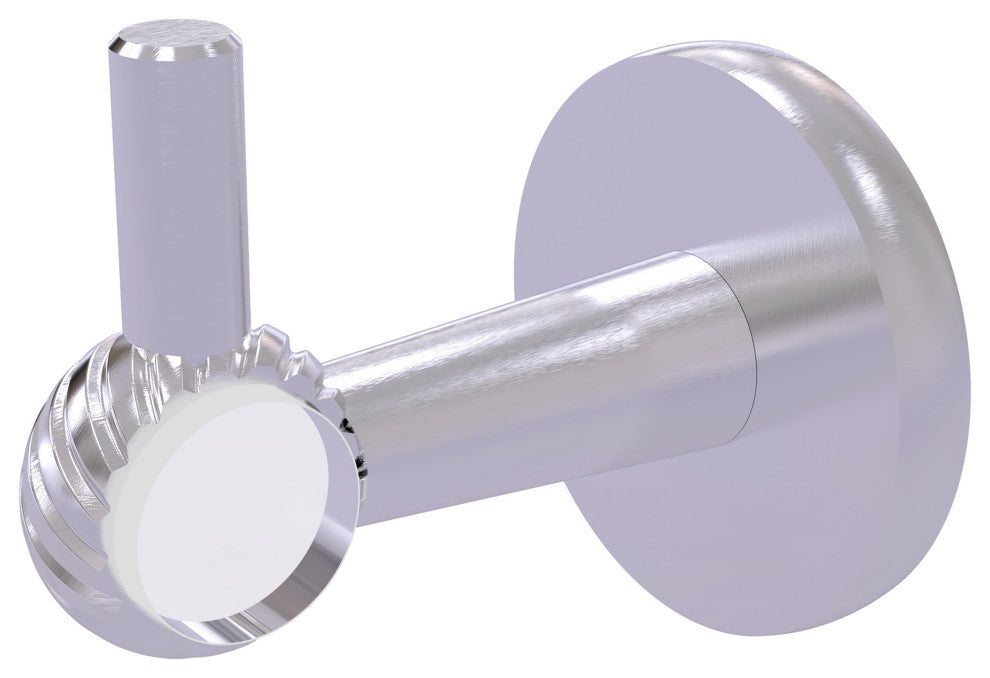 Clearview Robe Hook with Twisted Accents, Satin Nickel